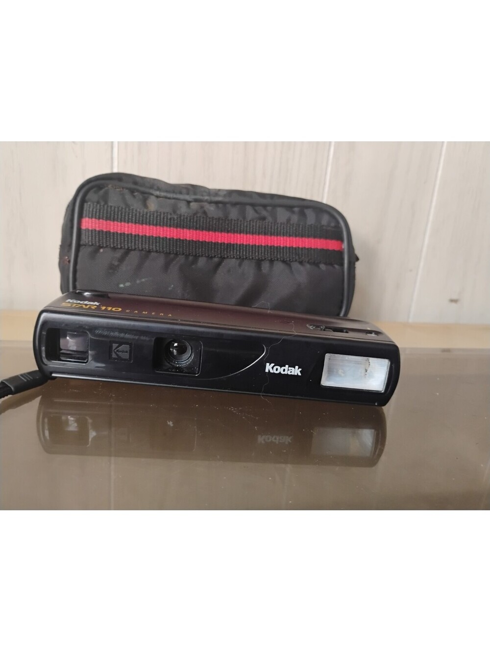 Kodak Star 110 Film Camera Black Vintage Pocket Compact Point & Shoot with Case